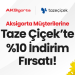 Aksigorta Müşterilerine Taze Çiçek’te %10 İndirim Fırsatı!